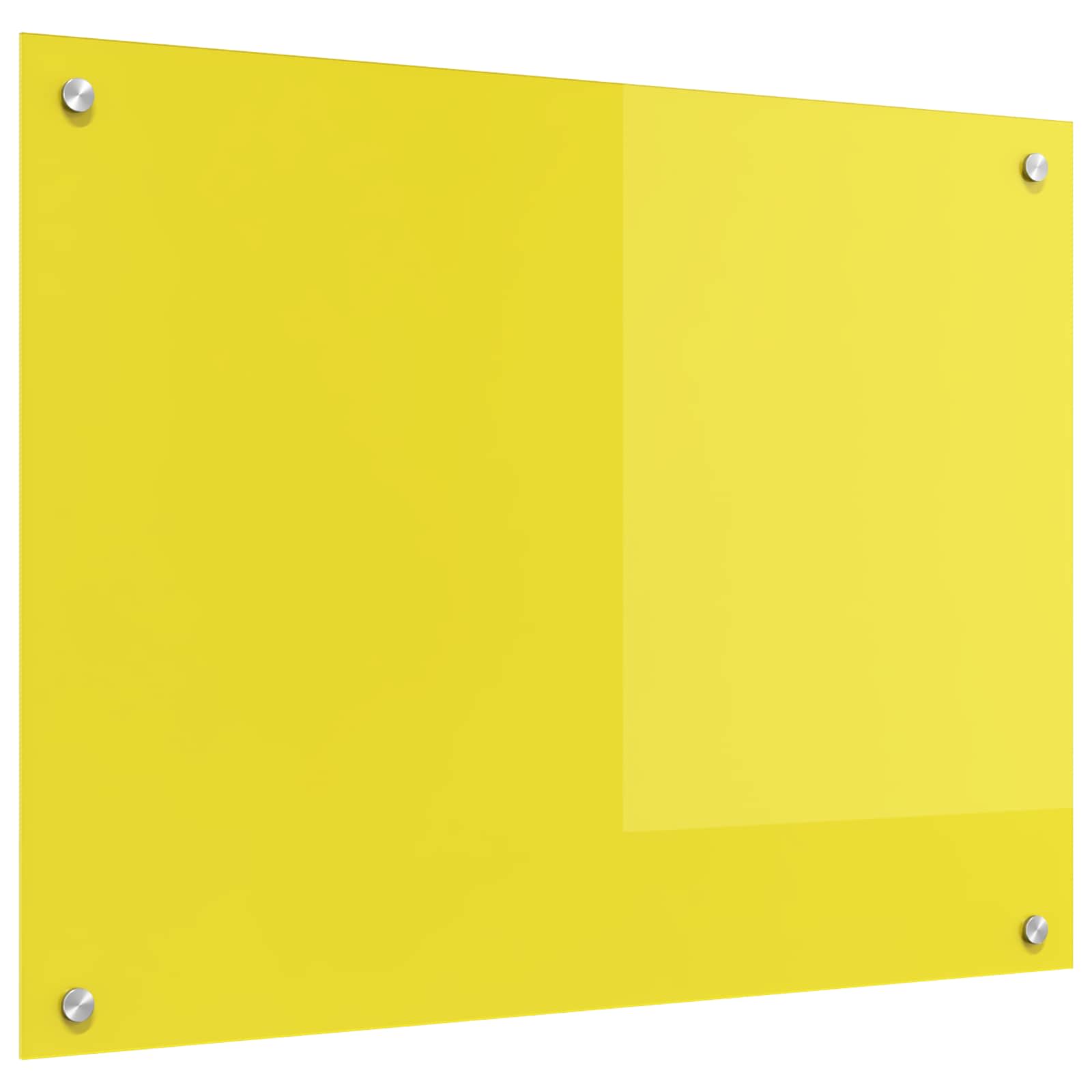 Keukenachterwand Geel 80 x 60 cm gehard glas is nu te koop bij PeponiXL, paradijselijk wonen!