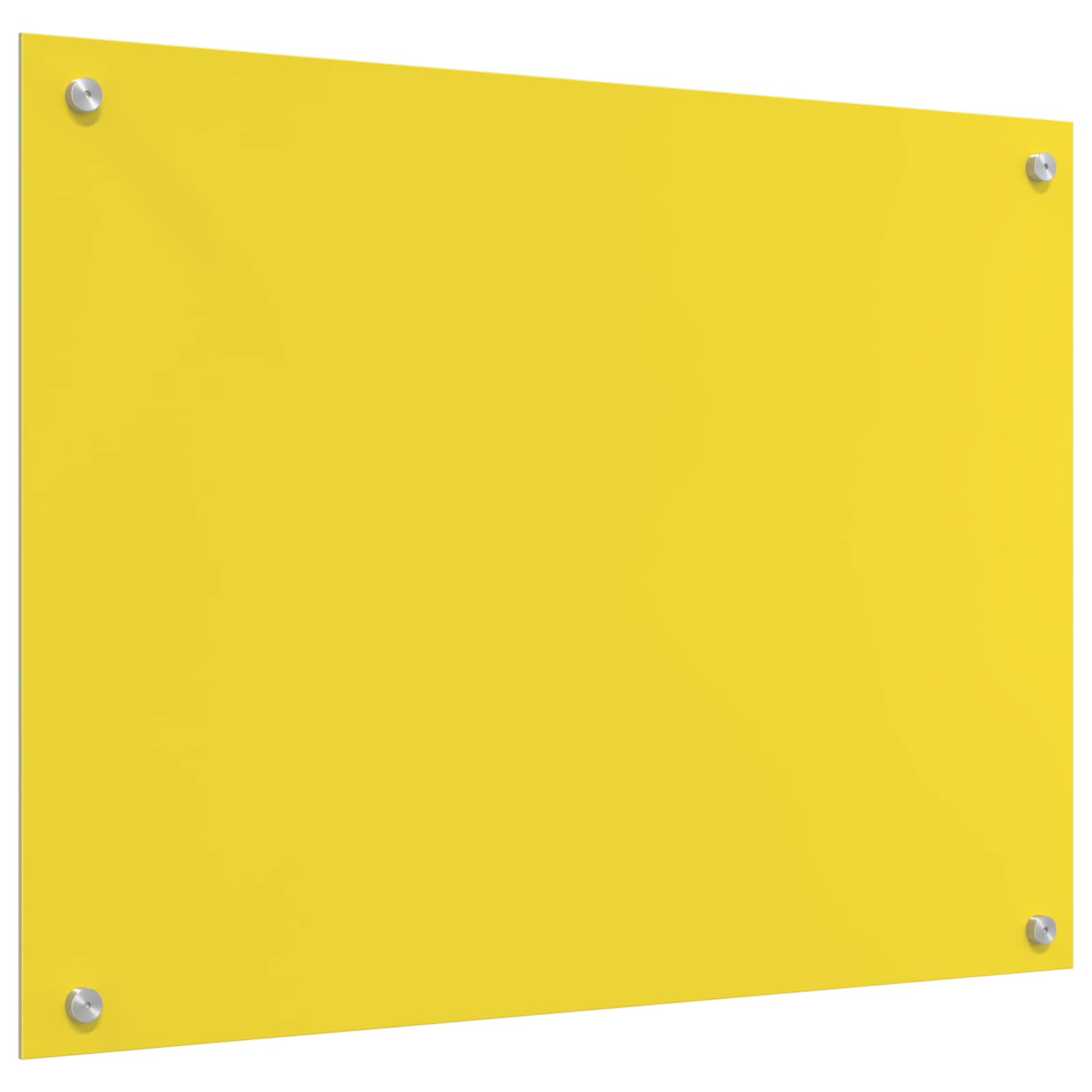 Keukenachterwand Geel 80 x 60 cm gehard glas is nu te koop bij PeponiXL, paradijselijk wonen!