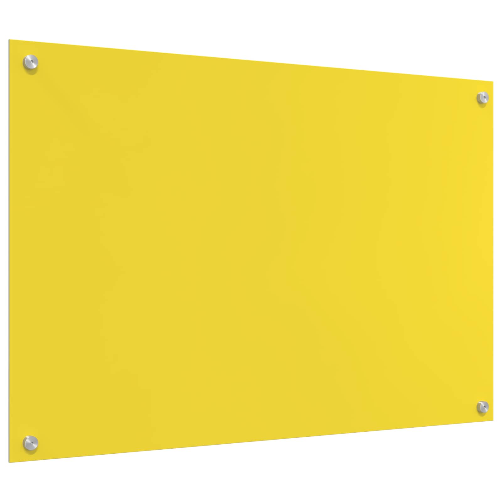 Keukenachterwand Geel 90 x 60 cm gehard glas is nu te koop bij PeponiXL, paradijselijk wonen!