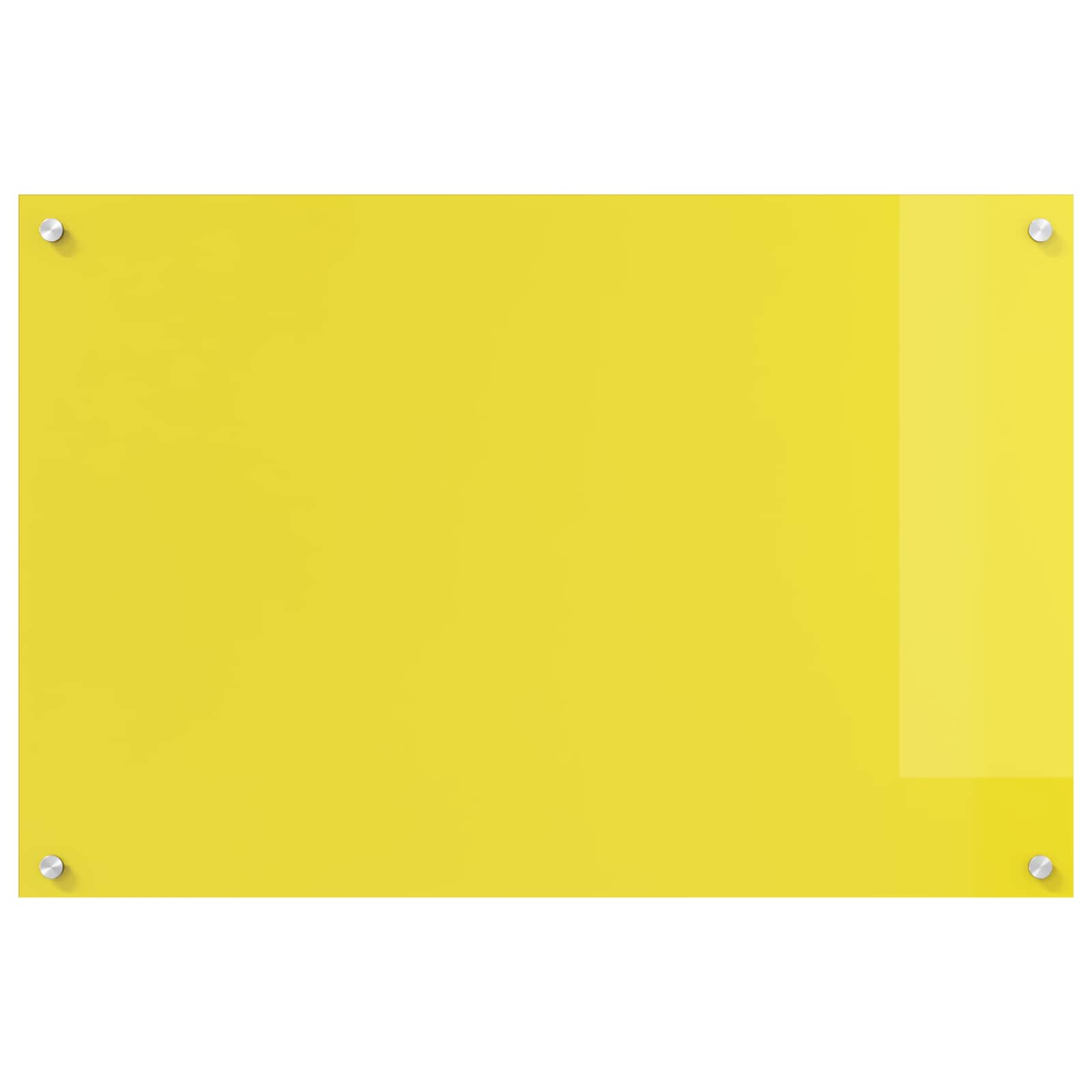 Keukenachterwand Geel 90 x 60 cm gehard glas is nu te koop bij PeponiXL, paradijselijk wonen!