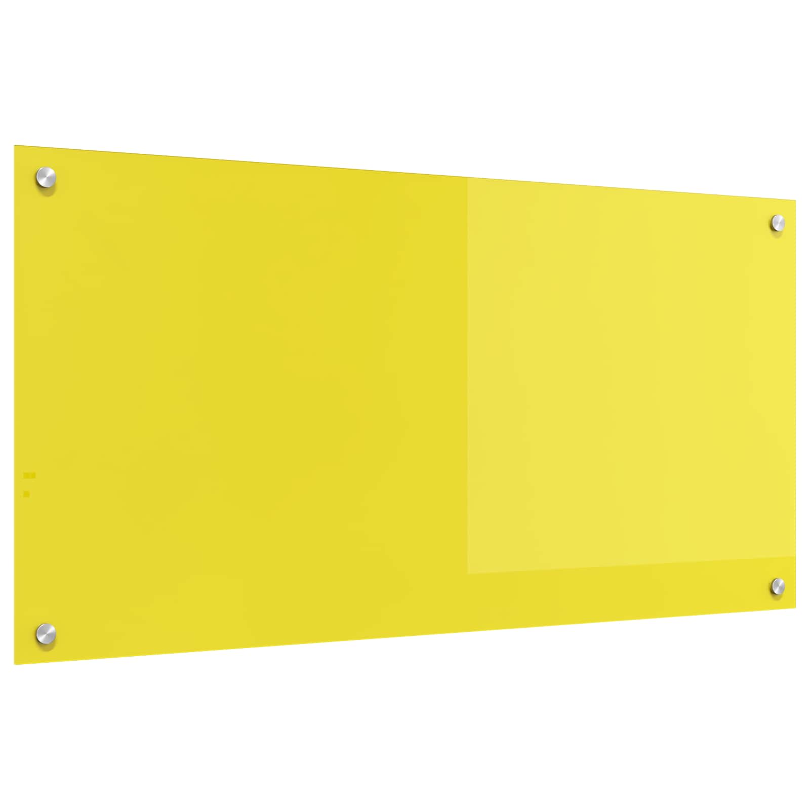 Keukenachterwand Geel 100 x 50 cm gehard glas is nu te koop bij PeponiXL, paradijselijk wonen!