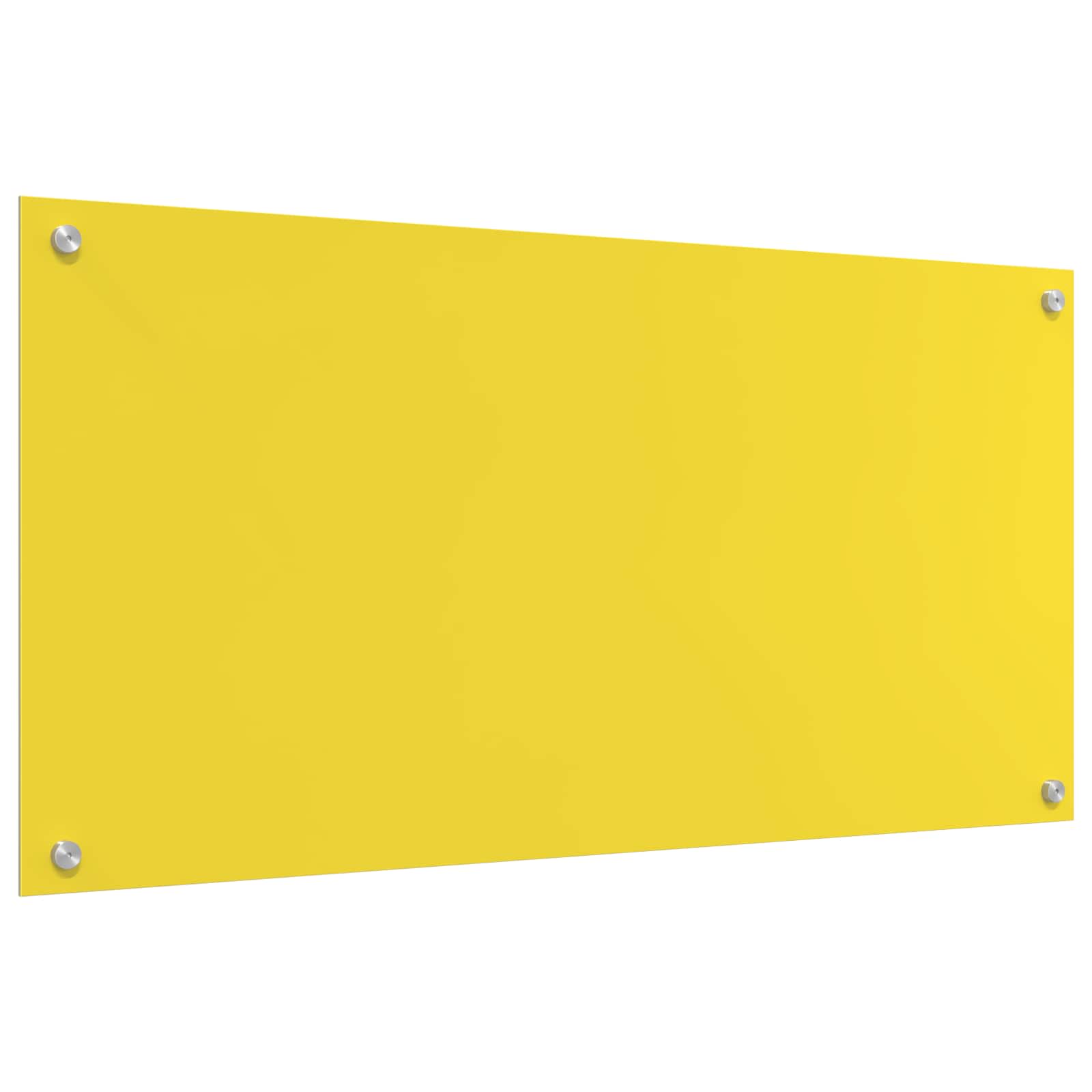 Keukenachterwand Geel 100 x 50 cm gehard glas is nu te koop bij PeponiXL, paradijselijk wonen!