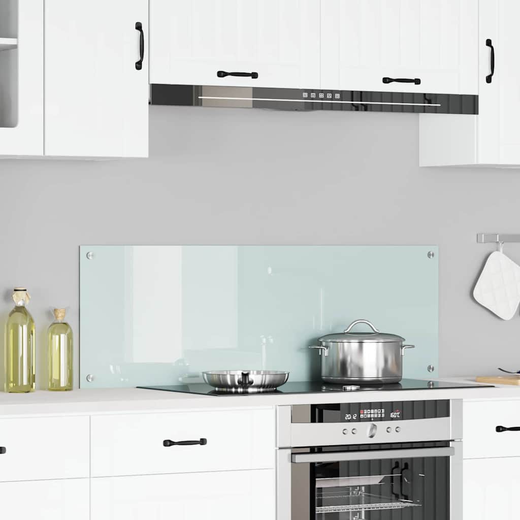 Keukenachterwand Wit 120 x 40 cm gehard glas is nu te koop bij PeponiXL, paradijselijk wonen!
