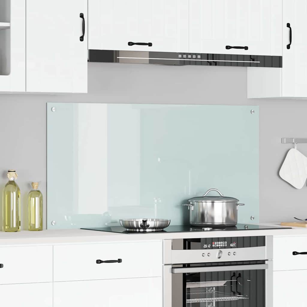 Keukenachterwand Wit 120 x 60 cm gehard glas is nu te koop bij PeponiXL, paradijselijk wonen!