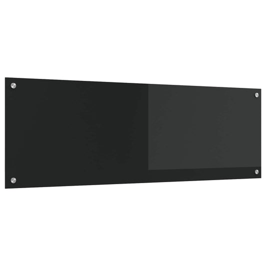 Keukenachterwand Zwart 120 x 40 cm gehard glas is nu te koop bij PeponiXL, paradijselijk wonen!