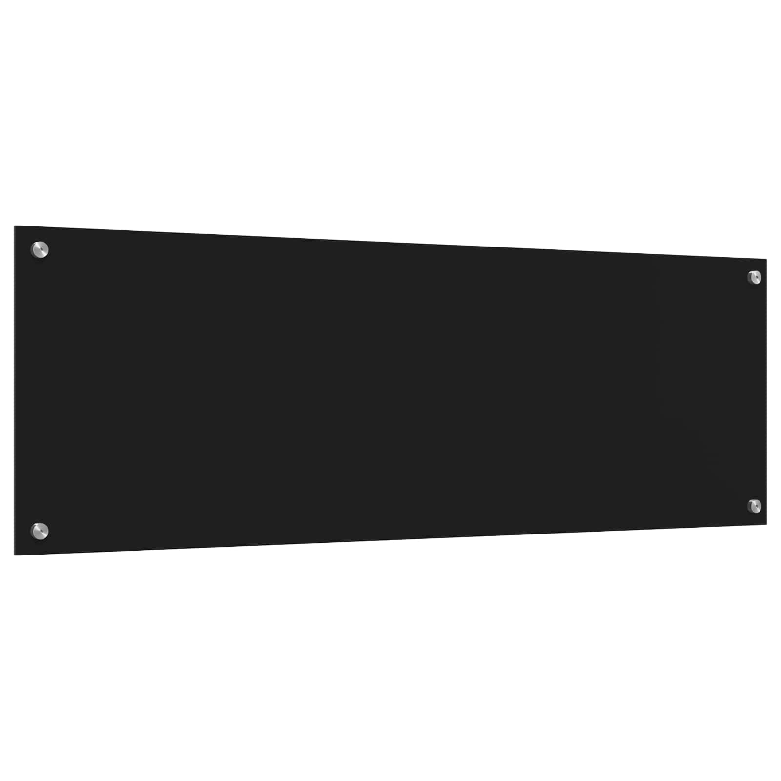 Keukenachterwand Zwart 120 x 40 cm gehard glas is nu te koop bij PeponiXL, paradijselijk wonen!