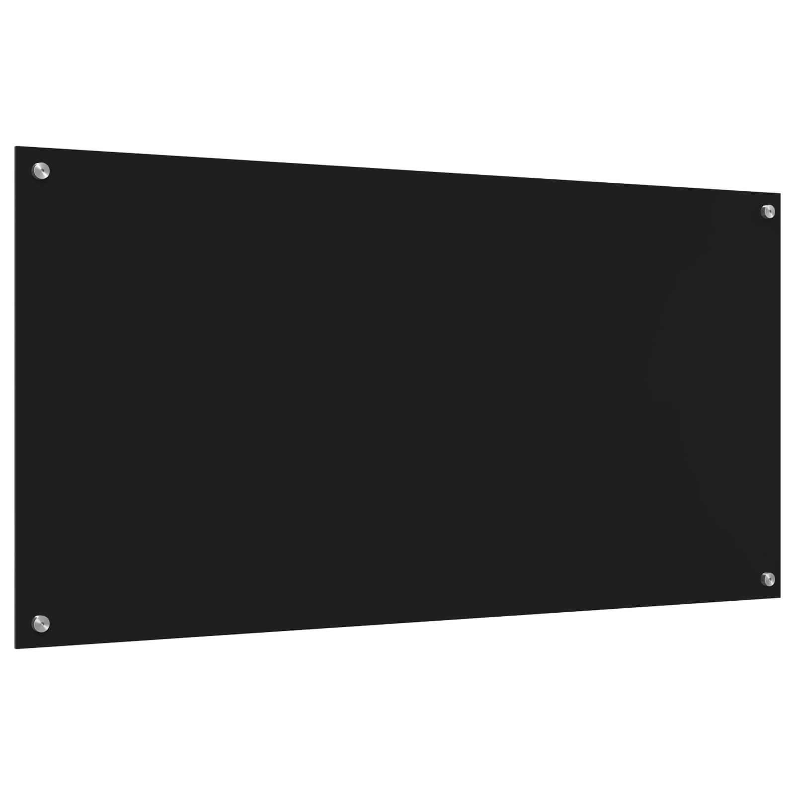 Keukenachterwand Zwart 120 x 60 cm gehard glas is nu te koop bij PeponiXL, paradijselijk wonen!