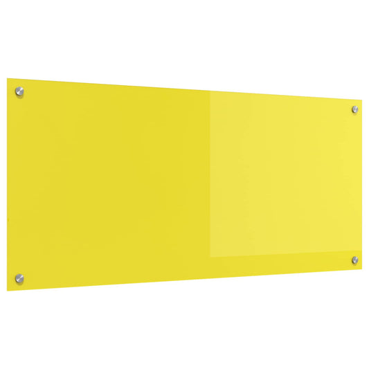 Keuken Achterwand Geel 110 x 50 x 0,6 cm gehard glas is nu te koop bij PeponiXL, paradijselijk wonen!