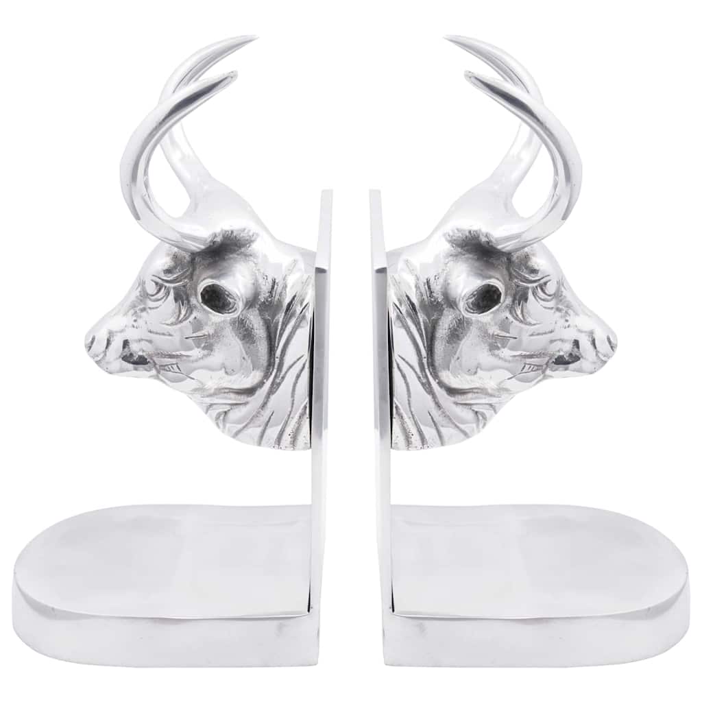 Boekensteunen 2 pcs Zilver 17 x 15 x 27 cm Aluminium is nu te koop bij PeponiXL, paradijselijk wonen!