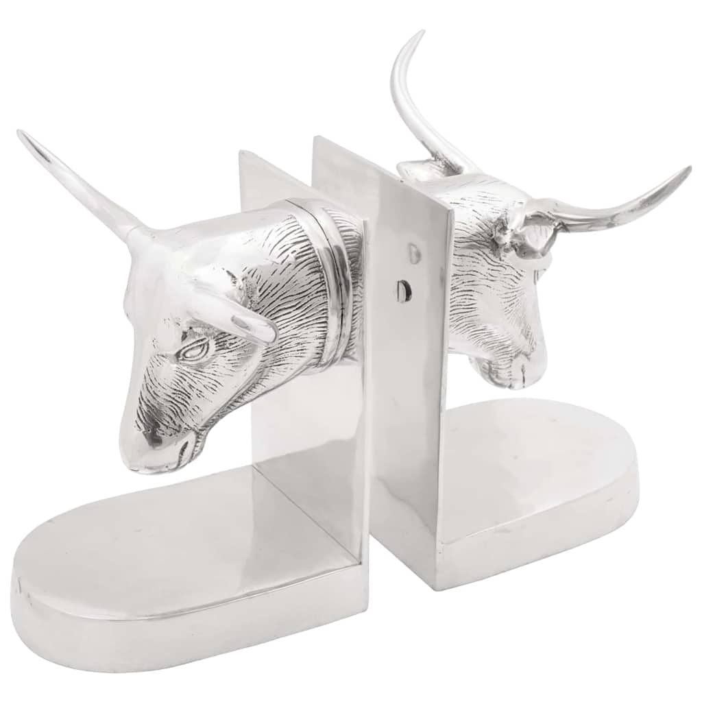 Boekensteunen 2 pcs Zilver 21,5 x 15,5 x 20 cm Aluminium is nu te koop bij PeponiXL, paradijselijk wonen!