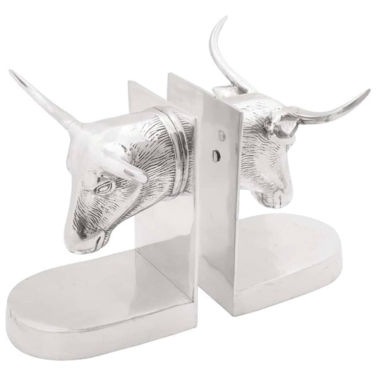 Boekensteunen 2 pcs Zilver 21,5 x 15,5 x 20 cm Aluminium is nu te koop bij PeponiXL, paradijselijk wonen!