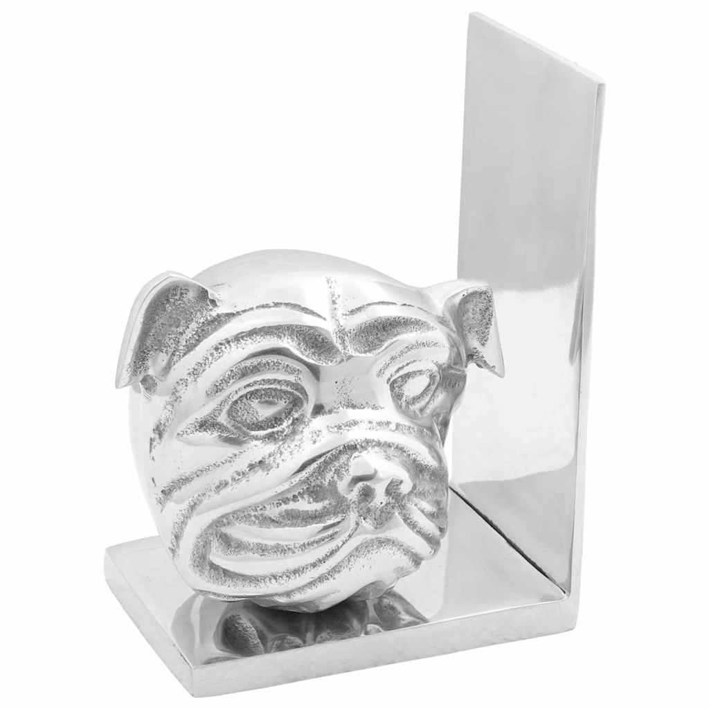 Boekensteunen 2 pcs Zilver 8 x 12 x 16,5 cm Aluminium is nu te koop bij PeponiXL, paradijselijk wonen!