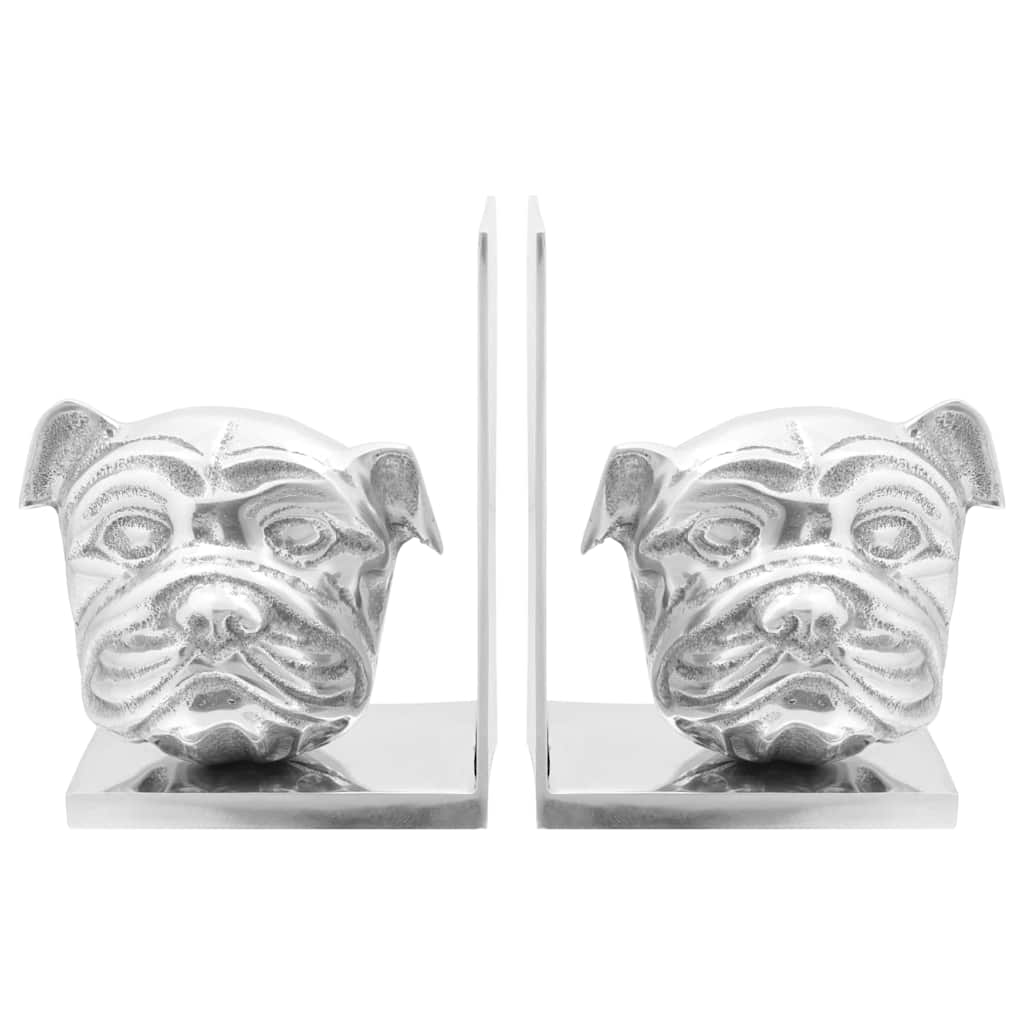 Boekensteunen 2 pcs Zilver 8 x 12 x 16,5 cm Aluminium is nu te koop bij PeponiXL, paradijselijk wonen!