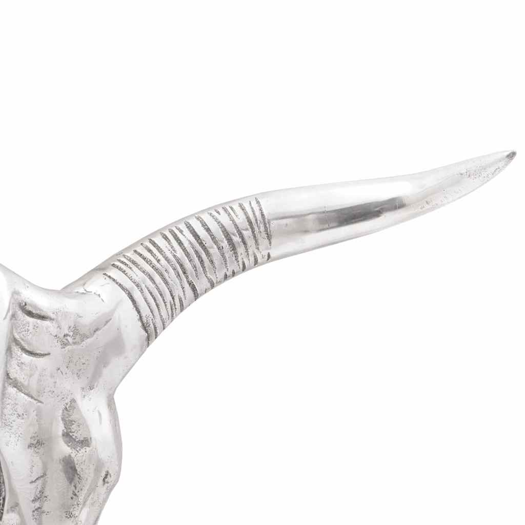 Bullschedel Zilver 49 x 10 x 36 cm Aluminium is nu te koop bij PeponiXL, paradijselijk wonen!