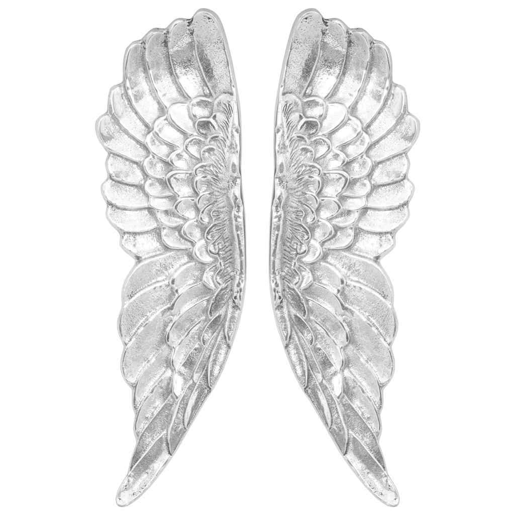 Vleugels Beeldhouwwerk 2 pcs Zilver 31 x 5 x 91 cm Aluminium is nu te koop bij PeponiXL, paradijselijk wonen!