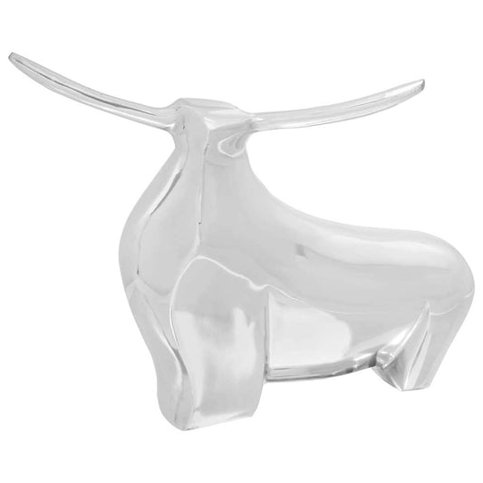 Stierensculptuur Zilver 37 x 44 x 17 cm Aluminium is nu te koop bij PeponiXL, paradijselijk wonen!