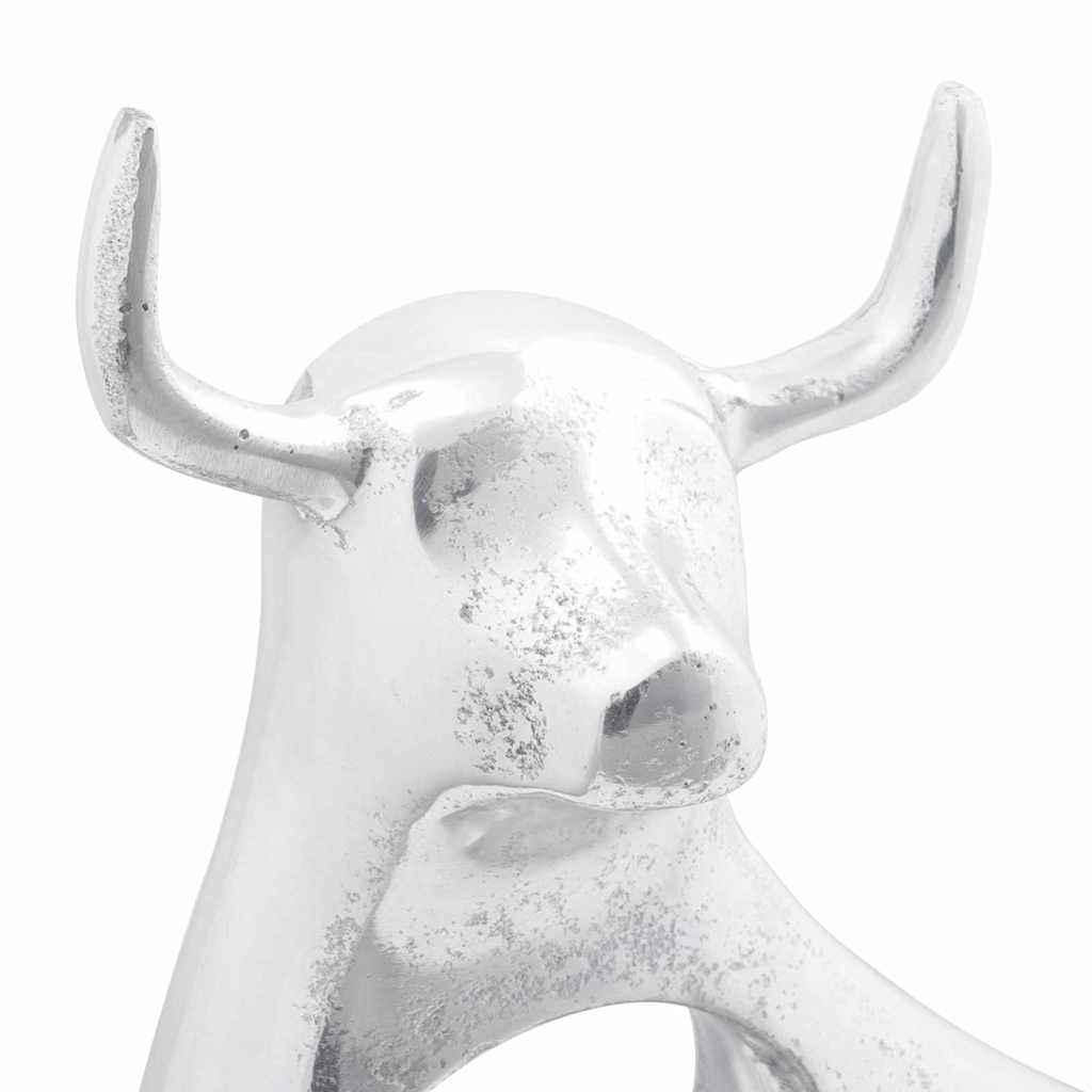 Stierensculptuur Zilver 22 x 9,5 x 34 cm Aluminium is nu te koop bij PeponiXL, paradijselijk wonen!