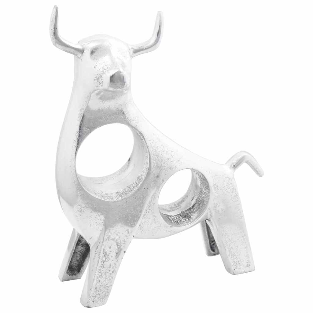 Stierensculptuur Zilver 22 x 9,5 x 34 cm Aluminium is nu te koop bij PeponiXL, paradijselijk wonen!