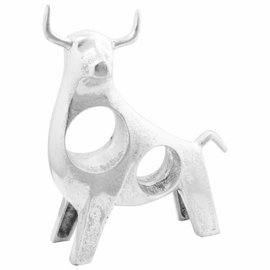 Stierensculptuur Zilver 22 x 9,5 x 34 cm Aluminium is nu te koop bij PeponiXL, paradijselijk wonen!