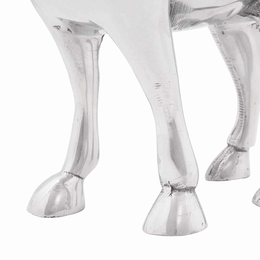 Stierensculptuur Zilver 20 x 17 x 23 cm Aluminium is nu te koop bij PeponiXL, paradijselijk wonen!