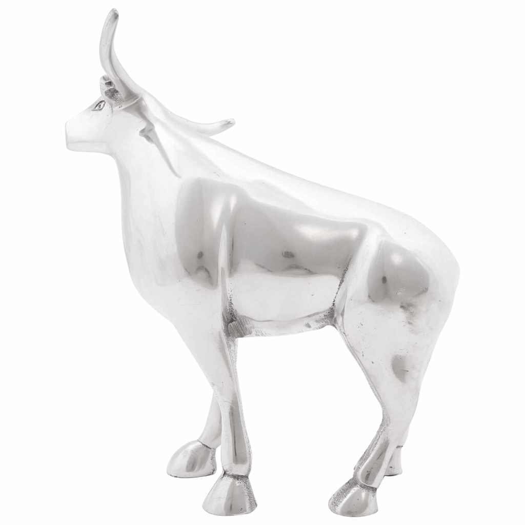 Stierensculptuur Zilver 20 x 17 x 23 cm Aluminium is nu te koop bij PeponiXL, paradijselijk wonen!
