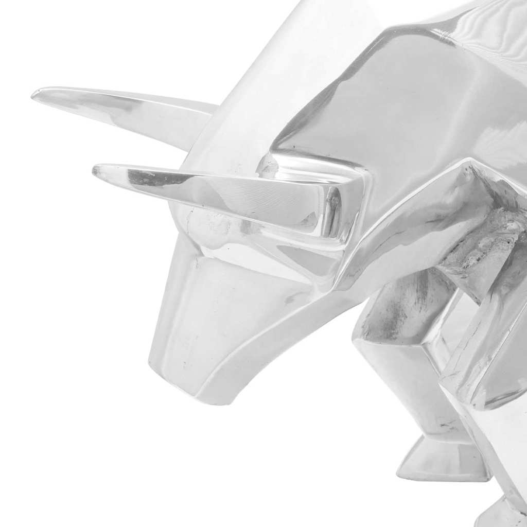 Stierensculptuur Zilver 74 x 23 x 30 cm Aluminium is nu te koop bij PeponiXL, paradijselijk wonen!