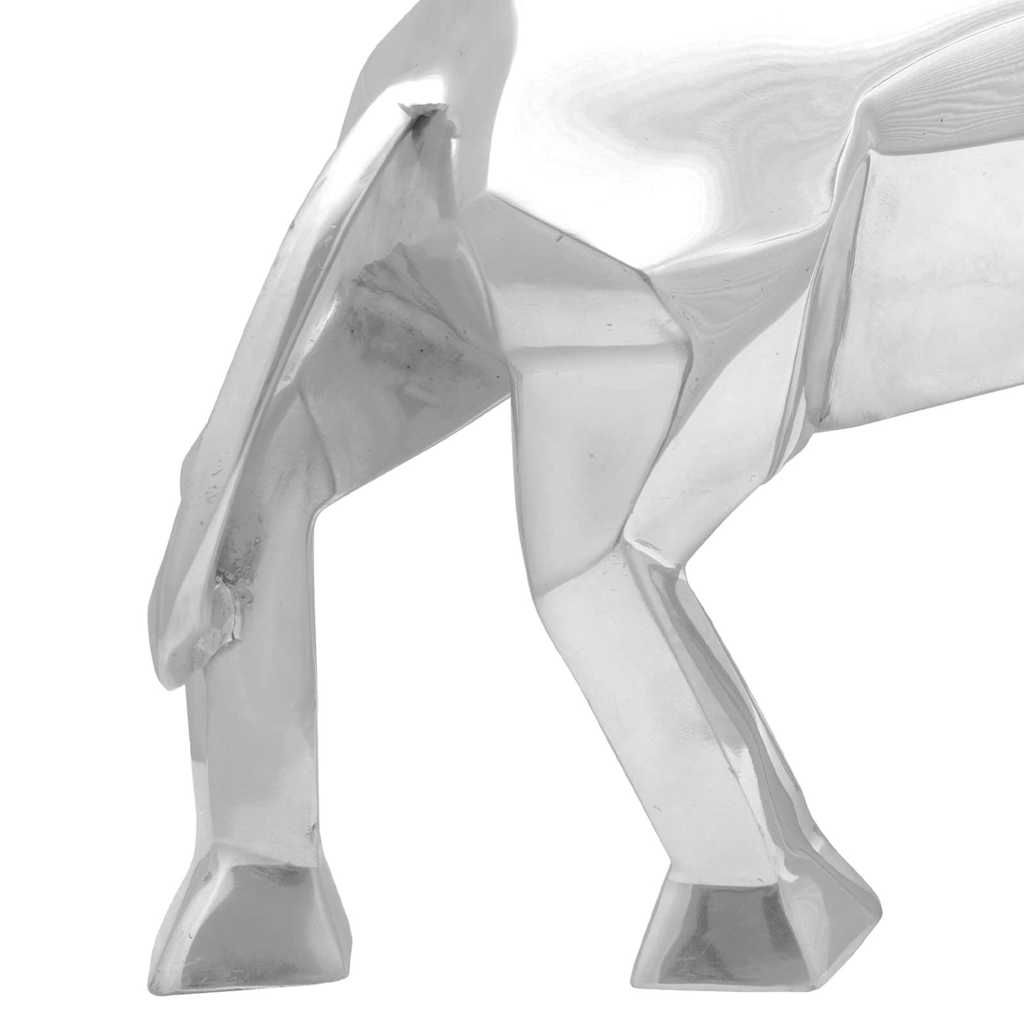 Stierensculptuur Zilver 74 x 23 x 30 cm Aluminium is nu te koop bij PeponiXL, paradijselijk wonen!