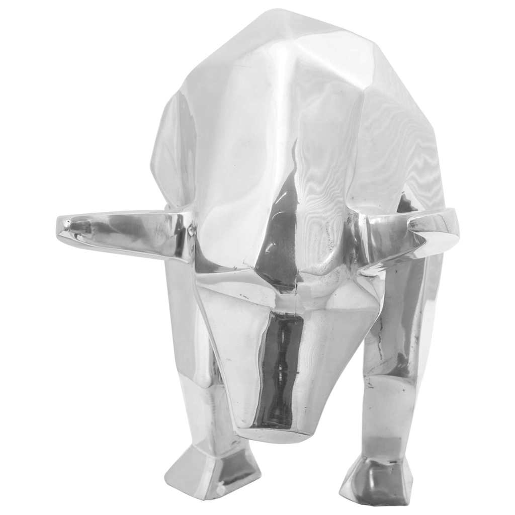 Stierensculptuur Zilver 74 x 23 x 30 cm Aluminium is nu te koop bij PeponiXL, paradijselijk wonen!