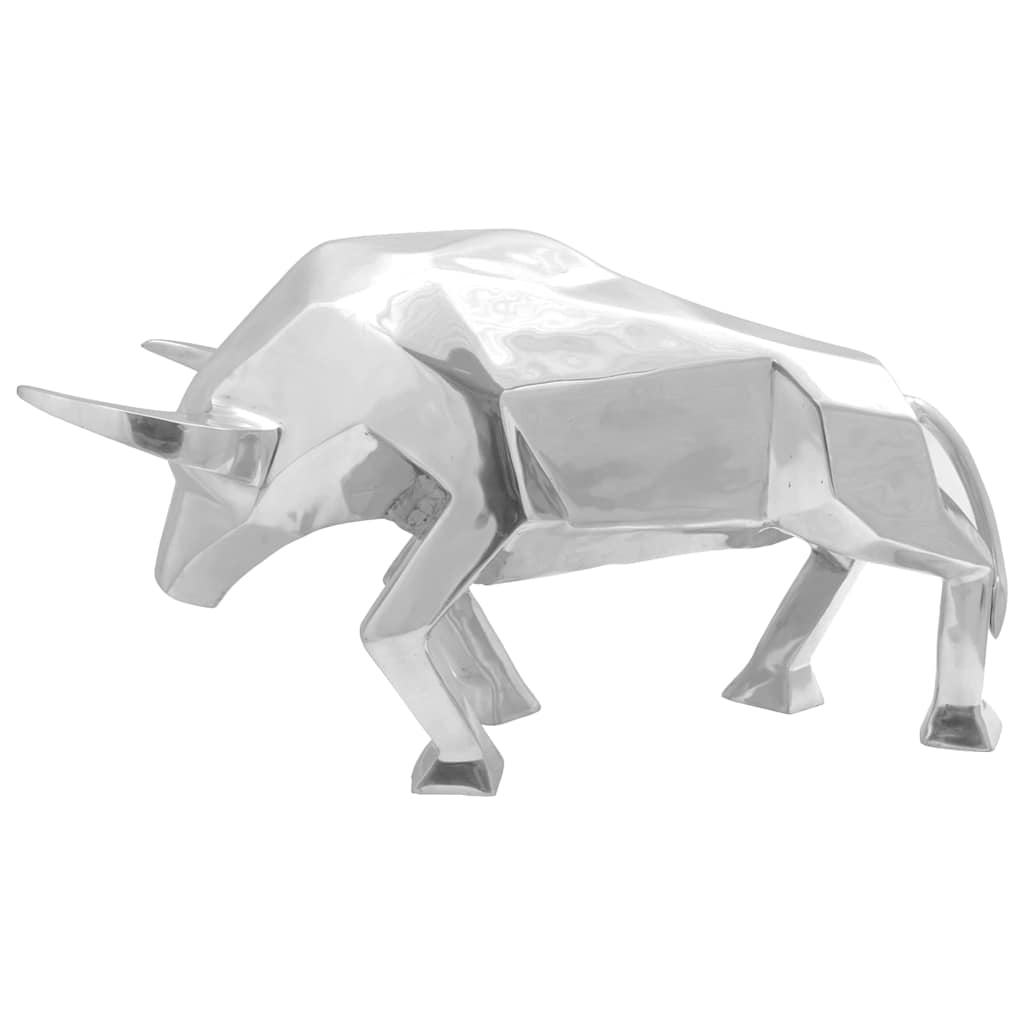 Stierensculptuur Zilver 74 x 23 x 30 cm Aluminium is nu te koop bij PeponiXL, paradijselijk wonen!