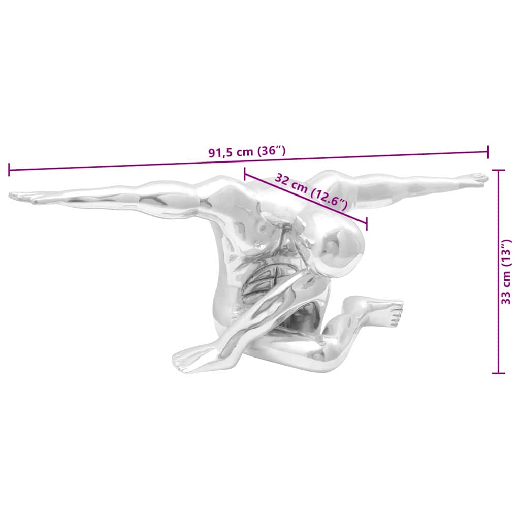 sculptuur Zilver 91,5 x 32 x 33 cm Aluminium is nu te koop bij PeponiXL, paradijselijk wonen!