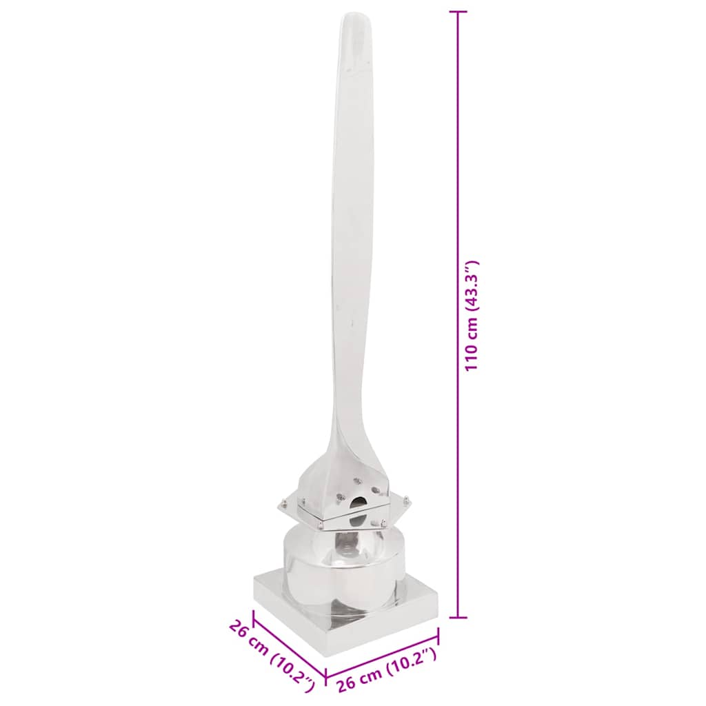 sculptuur Zilver 26 x 26 x 110 cm Aluminium is nu te koop bij PeponiXL, paradijselijk wonen!