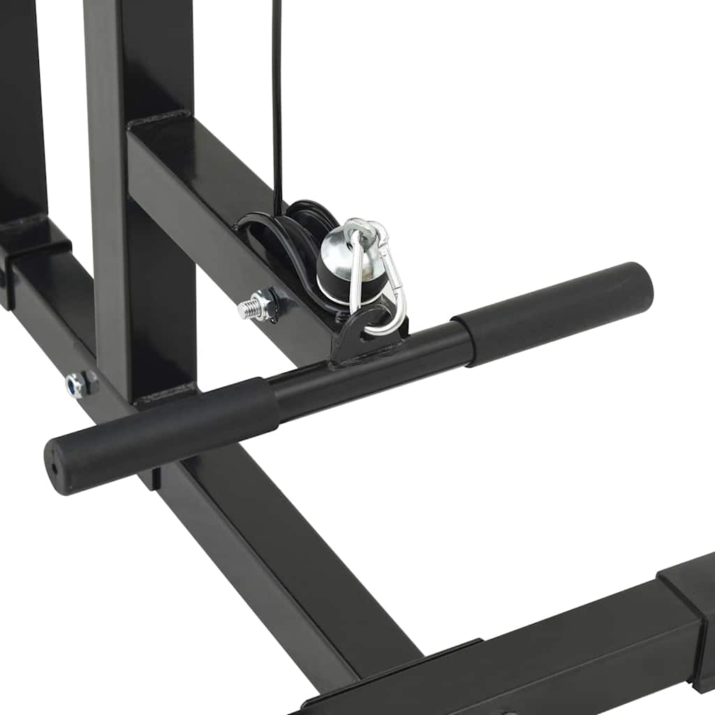 Lat pulldown machine Zwart 110 x 70 x 187 cm Poedergecoat staal is nu te koop bij PeponiXL, paradijselijk wonen!