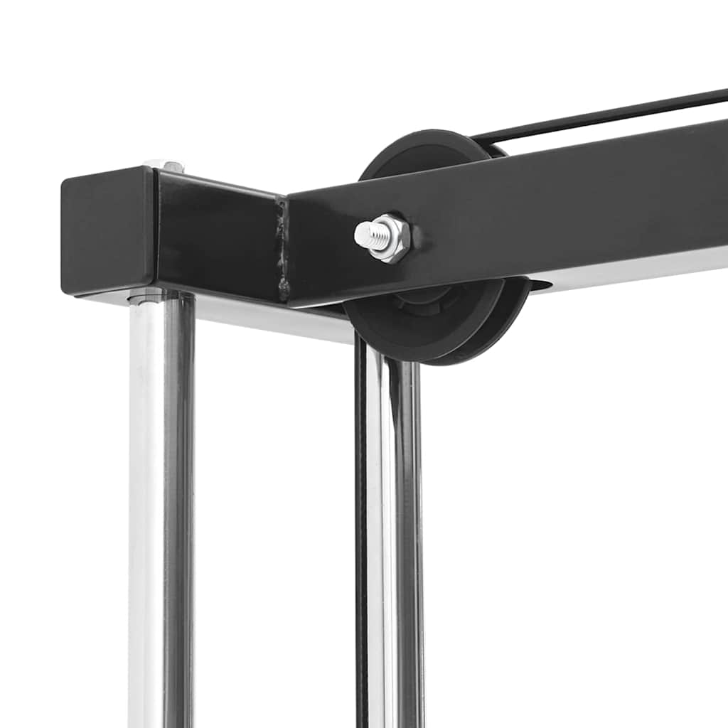 Lat pulldown machine Zwart 110 x 70 x 187 cm Poedergecoat staal is nu te koop bij PeponiXL, paradijselijk wonen!