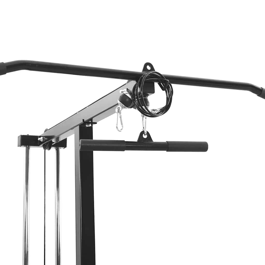 Lat pulldown machine Zwart 110 x 70 x 187 cm Poedergecoat staal is nu te koop bij PeponiXL, paradijselijk wonen!