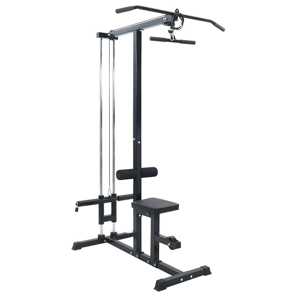 Lat pulldown machine Zwart 110 x 70 x 187 cm Poedergecoat staal is nu te koop bij PeponiXL, paradijselijk wonen!