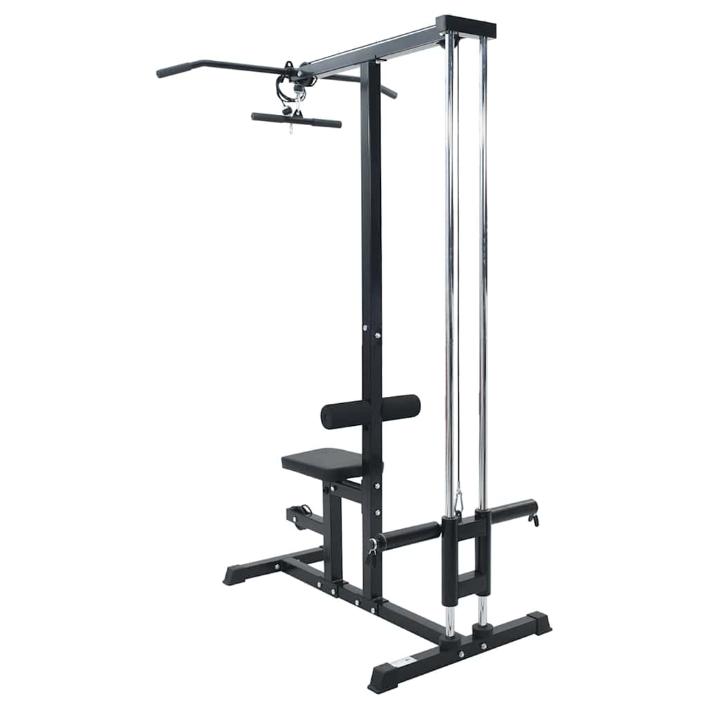 Lat pulldown machine Zwart 110 x 70 x 187 cm Poedergecoat staal is nu te koop bij PeponiXL, paradijselijk wonen!
