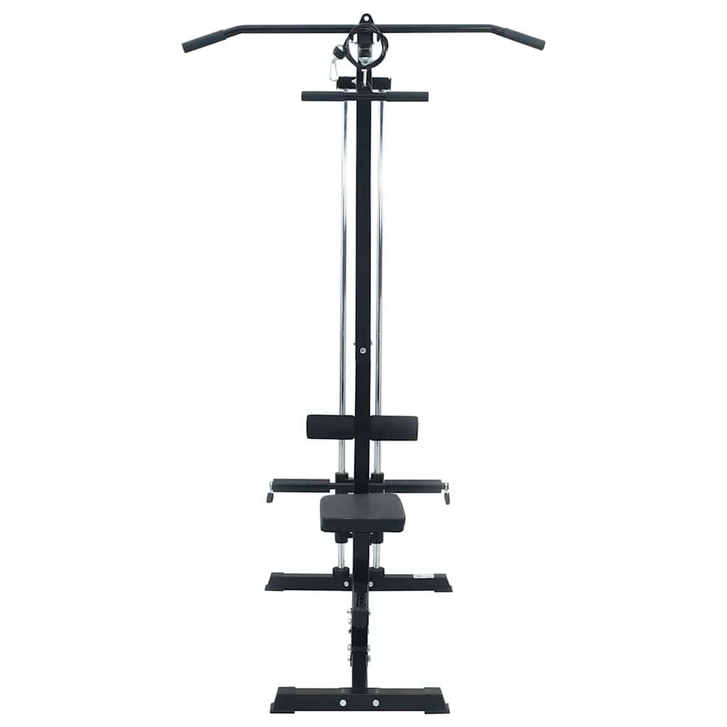 Lat pulldown machine Zwart 110 x 70 x 187 cm Poedergecoat staal is nu te koop bij PeponiXL, paradijselijk wonen!