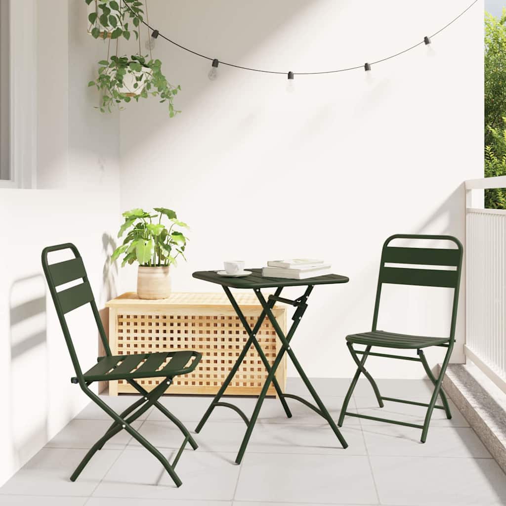 Tuin Opvouwbare Stoel 2 pcs Groen 42 x 52 x 82 cm is nu te koop bij PeponiXL, paradijselijk wonen!