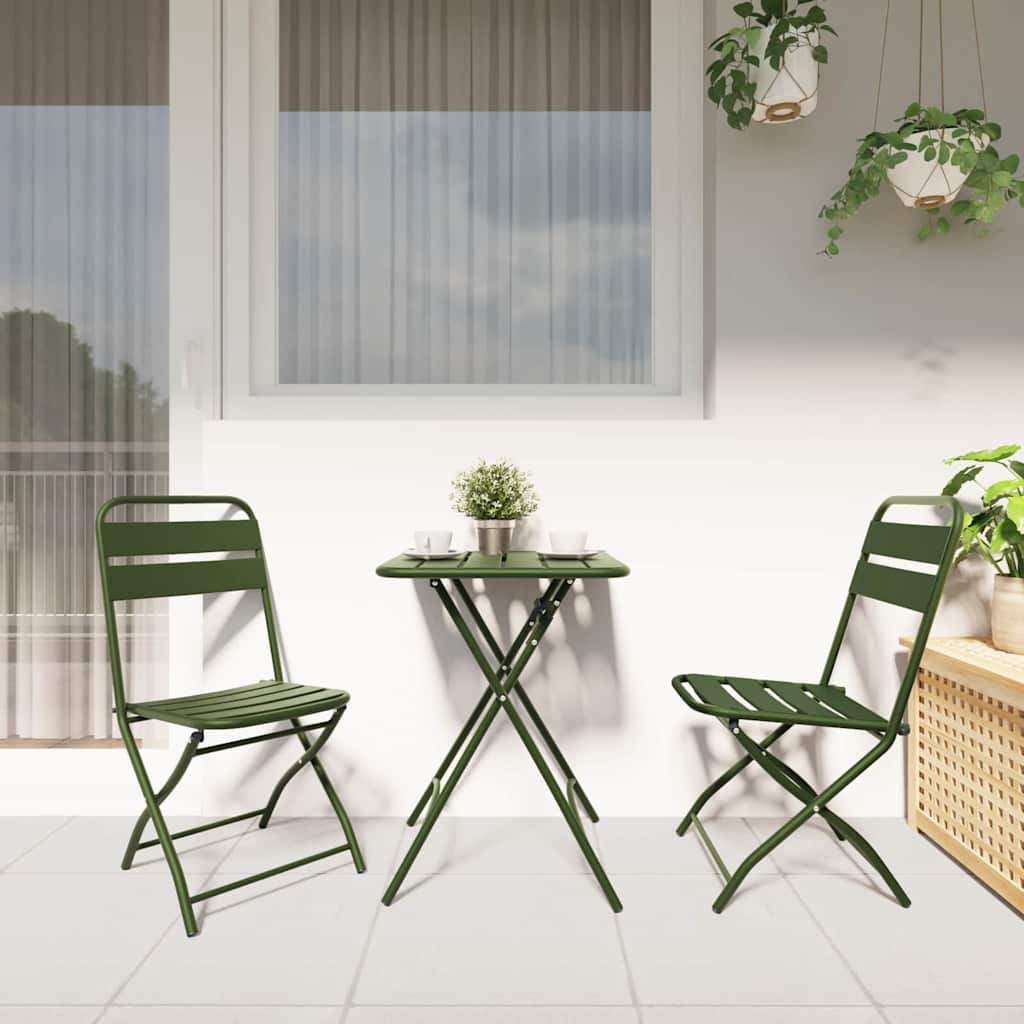 Tuin Opvouwbare Stoel 2 pcs Groen 42 x 52 x 82 cm is nu te koop bij PeponiXL, paradijselijk wonen!