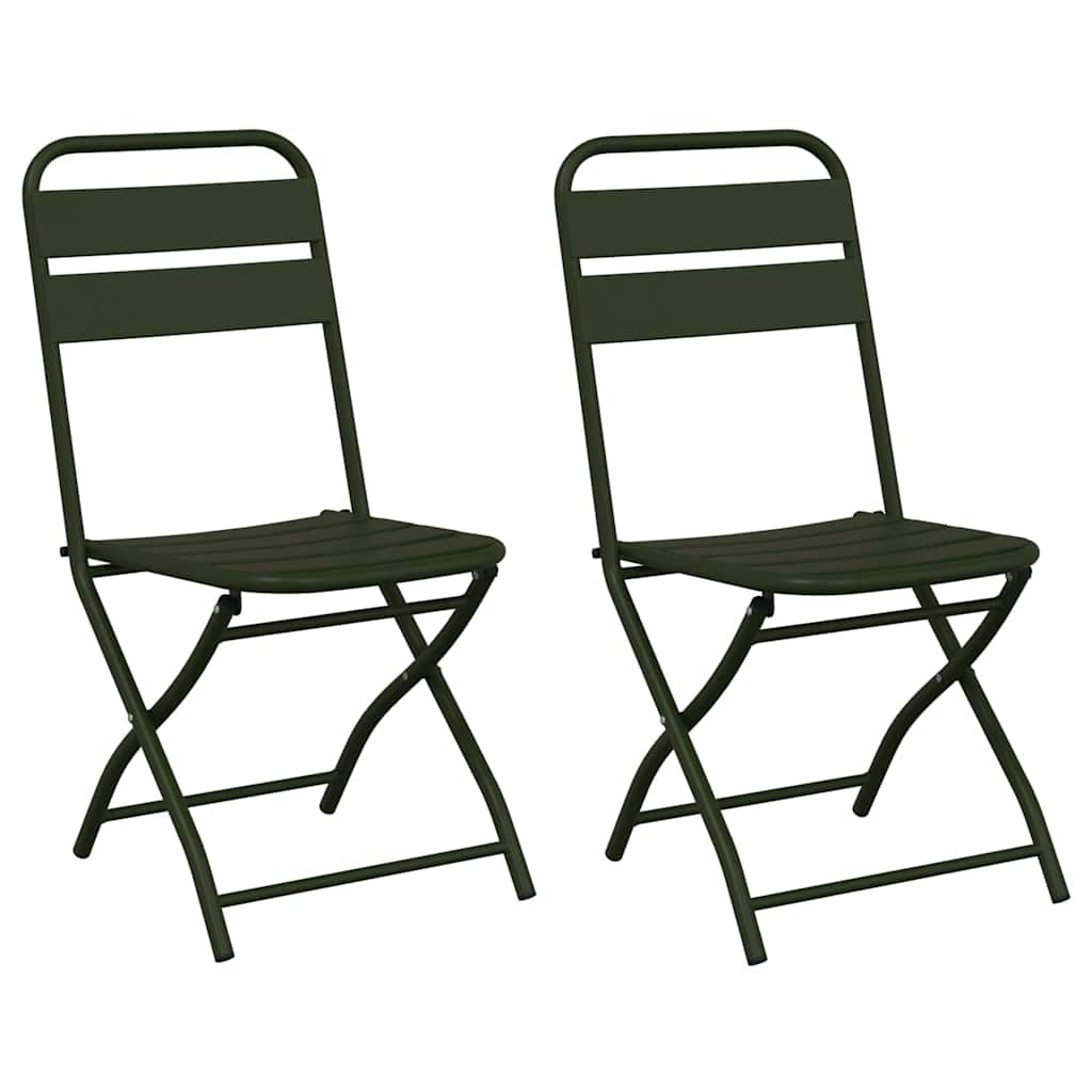 Tuin Opvouwbare Stoel 2 pcs Groen 42 x 52 x 82 cm is nu te koop bij PeponiXL, paradijselijk wonen!