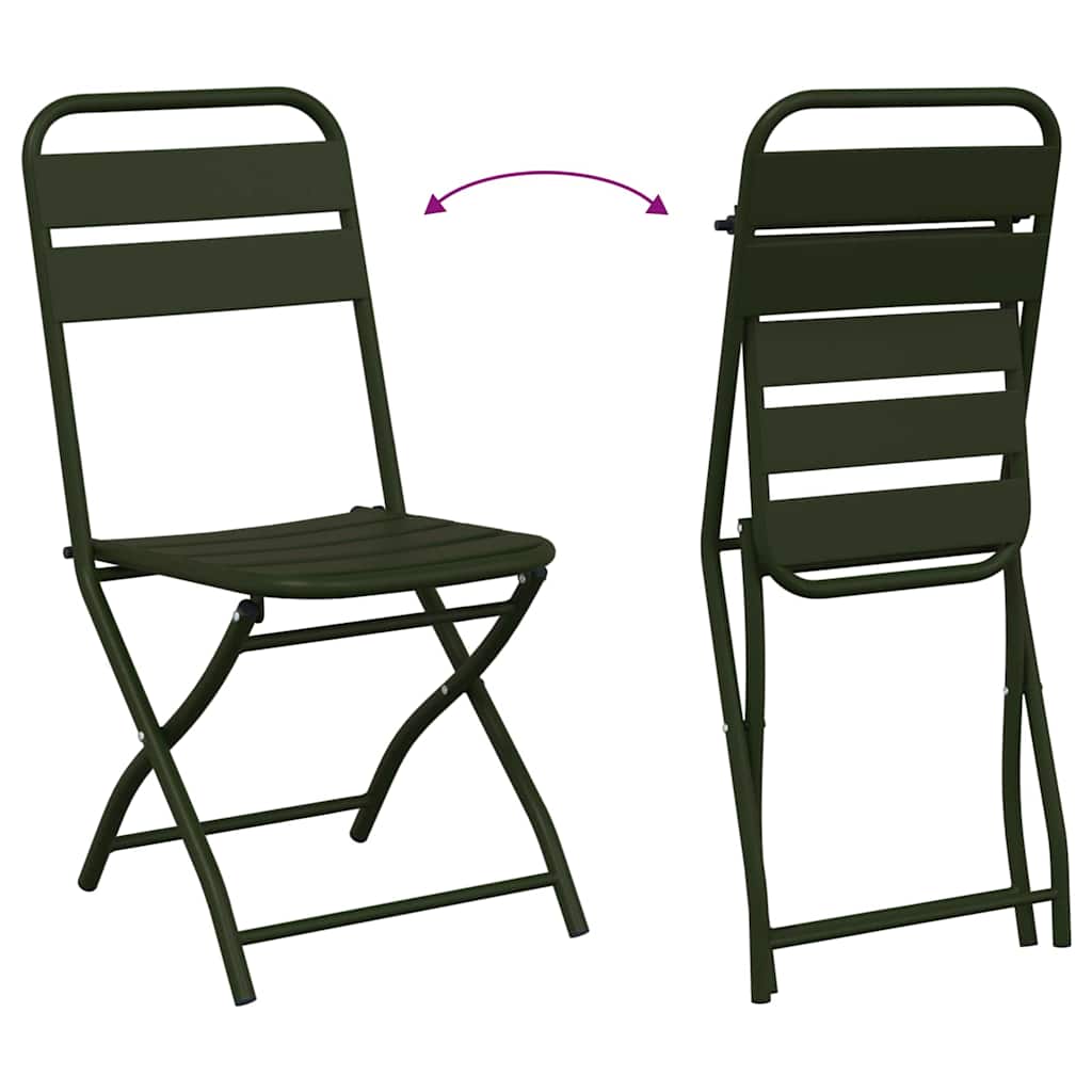 Tuin Opvouwbare Stoel 2 pcs Groen 42 x 52 x 82 cm is nu te koop bij PeponiXL, paradijselijk wonen!