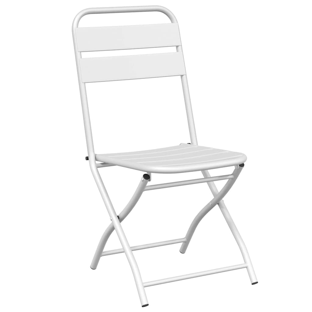 Tuin Opvouwbare Stoel 2 pcs Wit 42 x 52 x 82 cm is nu te koop bij PeponiXL, paradijselijk wonen!