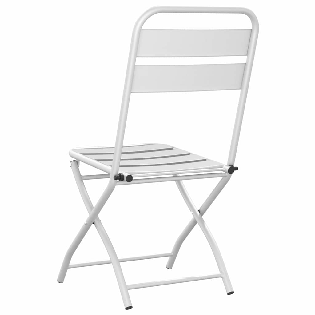 Tuin Opvouwbare Stoel 2 pcs Wit 42 x 52 x 82 cm is nu te koop bij PeponiXL, paradijselijk wonen!