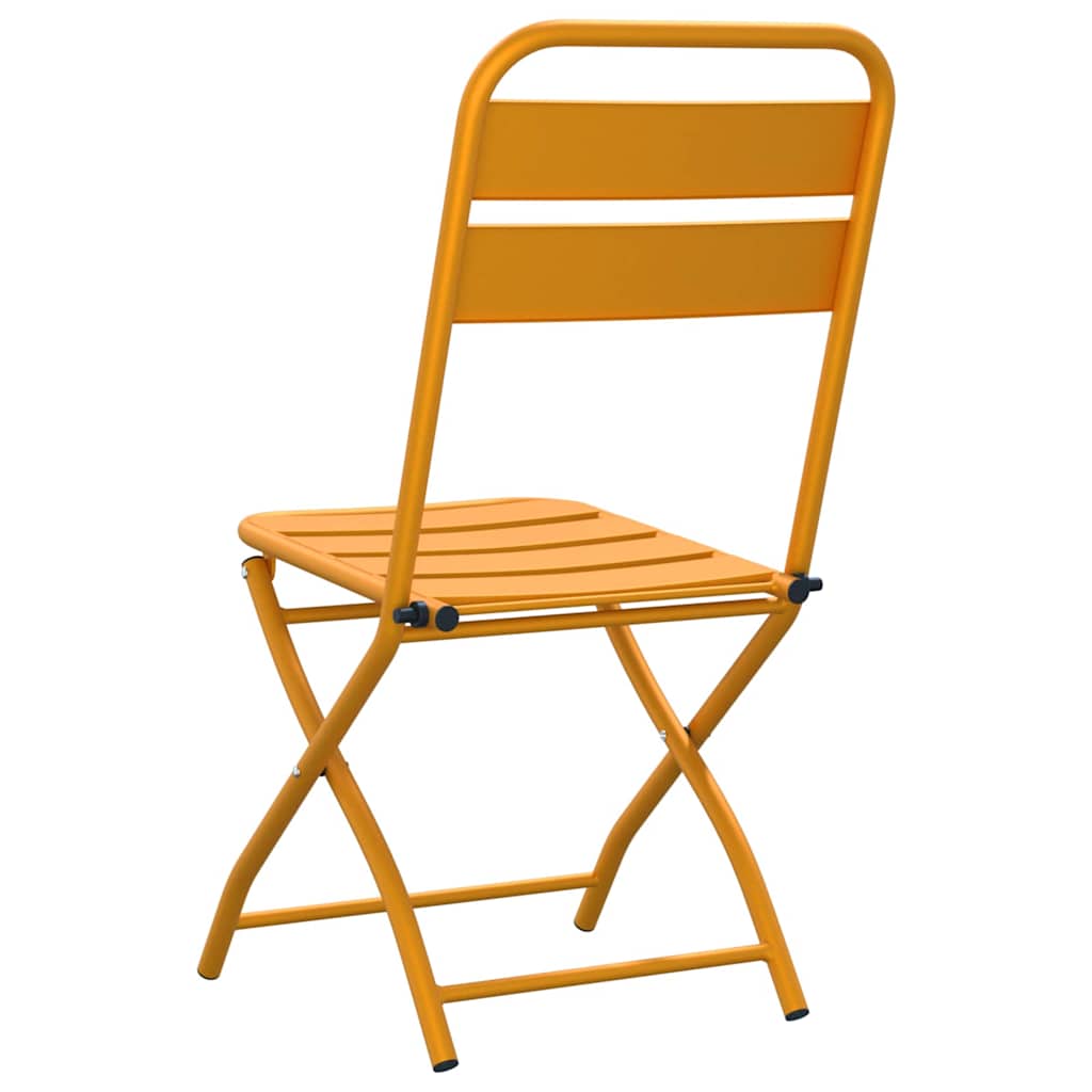 Tuin Opvouwbare Stoel 2 pcs Mosterdgeel 42 x 52 x 82 cm is nu te koop bij PeponiXL, paradijselijk wonen!