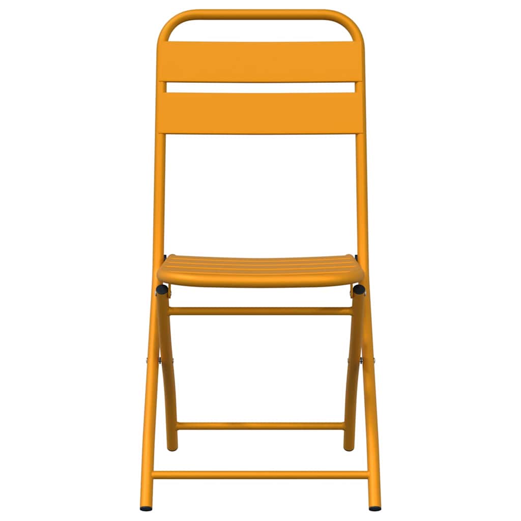 Tuin Opvouwbare Stoel 2 pcs Mosterdgeel 42 x 52 x 82 cm is nu te koop bij PeponiXL, paradijselijk wonen!