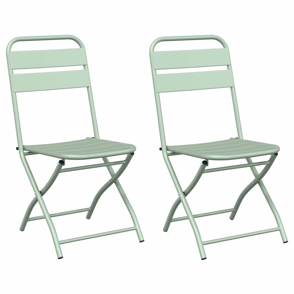 Tuin Opvouwbare Stoel 2 pcs Licht muntgroen 42 x 52 x 82 cm is nu te koop bij PeponiXL, paradijselijk wonen!