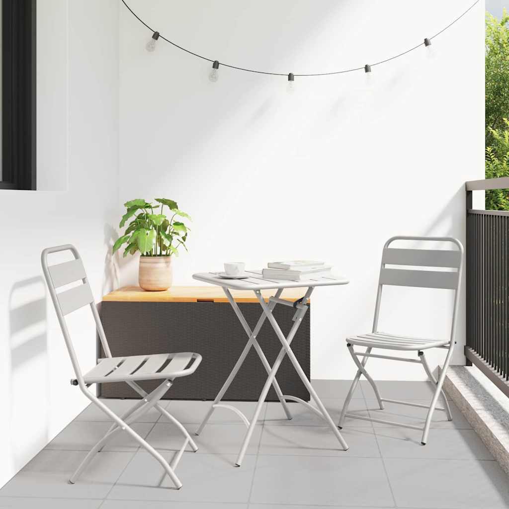Tuin Opvouwbare Stoel 2 pcs Beige 42 x 52 x 82 cm is nu te koop bij PeponiXL, paradijselijk wonen!