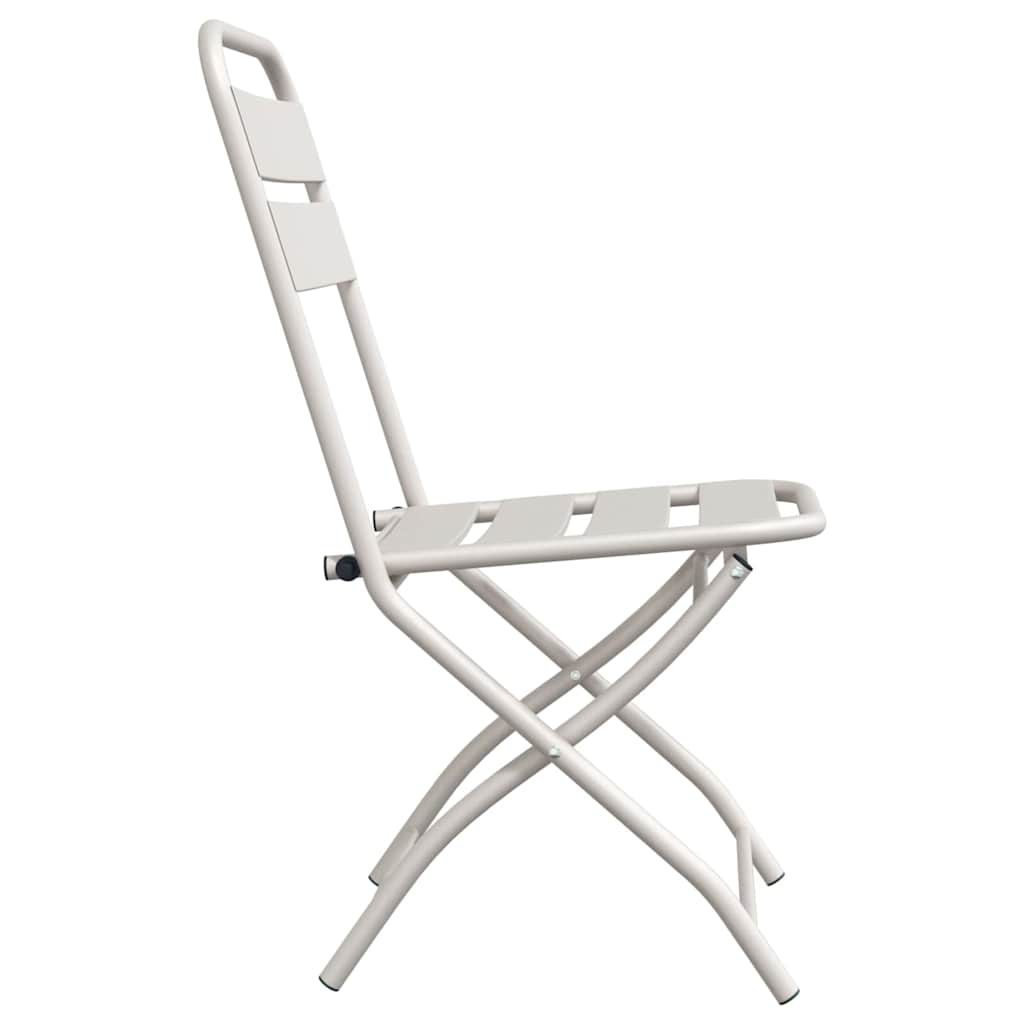 Tuin Opvouwbare Stoel 2 pcs Beige 42 x 52 x 82 cm is nu te koop bij PeponiXL, paradijselijk wonen!