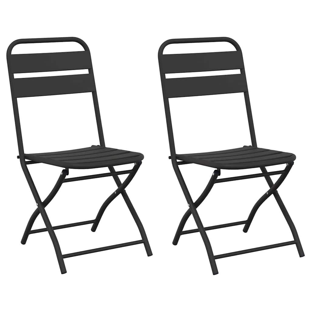Tuin Opvouwbare Stoel 2 pcs Antraciet 42 x 52 x 82 cm is nu te koop bij PeponiXL, paradijselijk wonen!