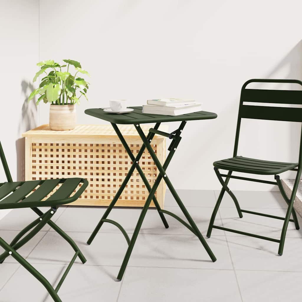 Bistrotafel Donkergroen 55 x 55 x 72,5 cm Poedercoating staal is nu te koop bij PeponiXL, paradijselijk wonen!
